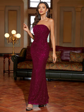 Ruched Mesh Sequin Tube Dress